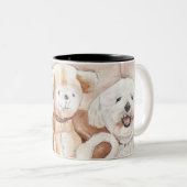 Zwei Bichons und ein Freund auf einer Tasse / Cup (VorderseiteRechts)