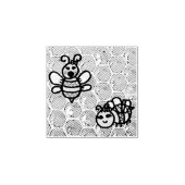 Zwei Bienen auf Honeycomb Gummistempel (Prägung)
