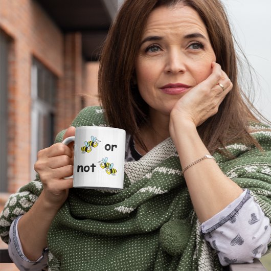 Zwei Bienen oder nicht zwei Bienen Cartoon Kaffeetasse