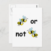 Zwei Bienen oder nicht zwei Bienen Postkarte (Vorne/Hinten)