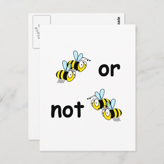 Zwei Bienen oder nicht zwei Bienen Postkarte (Vorne/Hinten)