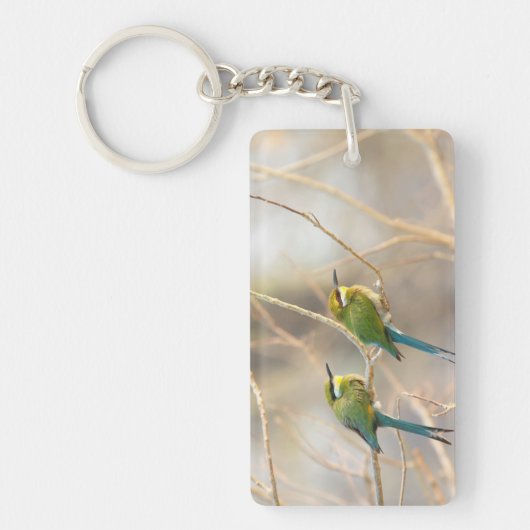 Zwei Bienenfresser Schlüsselanhänger (Vorderseite)