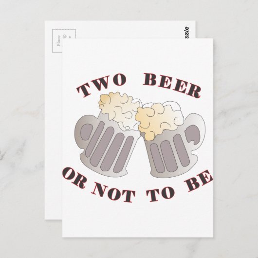 zwei Bier Postkarte (Vorne/Hinten)