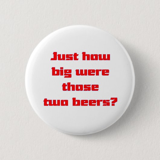 Zwei Biere Button (Vorderseite)
