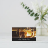 Zwei Biere - elegante Visitenkarten für Bars Visitenkarte (Stehend Vorderseite)