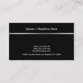 Zwei Biere - elegante Visitenkarten für Bars Visitenkarte (Rückseite)