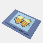 Zwei Biere Fußmatte (Schrägansicht)