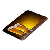 Zwei Biergläser auf einem Holztisch Magnet (Linke Seite)