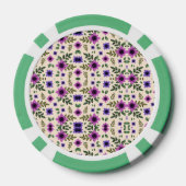 Zwei Bilder eines Pokerchips mit einem farbenfrohe (Rückseite)