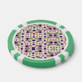 Zwei Bilder eines Pokerchips mit einem farbenfrohe (Einzeln)