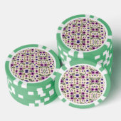 Zwei Bilder eines Pokerchips mit einem farbenfrohe (Stapel)