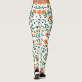 Zwei Bilder von floralen Leggings zeigen  (Rückseite)
