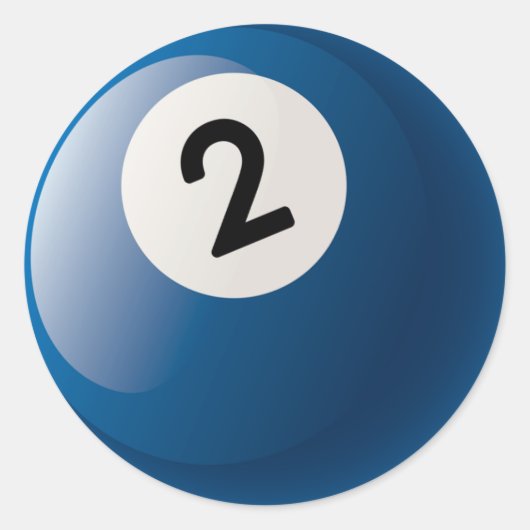 ZWEI BILLIARDS-BALL RUNDER AUFKLEBER (Vorderseite)