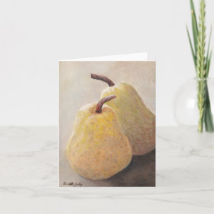 Zwei Birnen Kunst Notizkarte Dankeskarte
