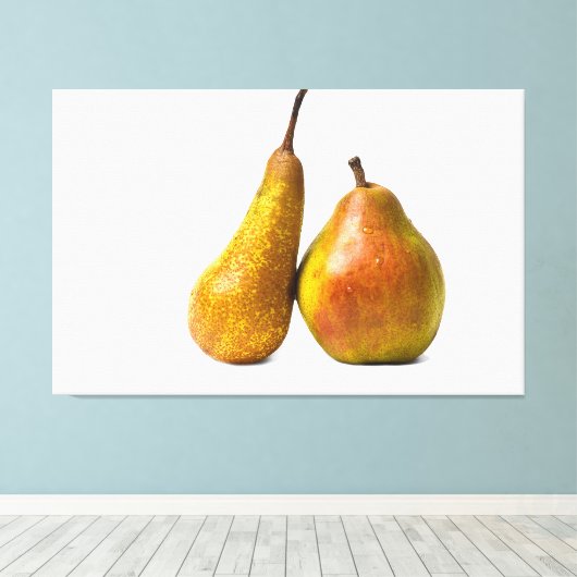 Zwei Birnen Leinwanddruck (Insitu (Holzboden))
