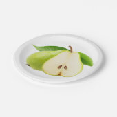 Zwei Birnen Pappteller (Schrägansicht)