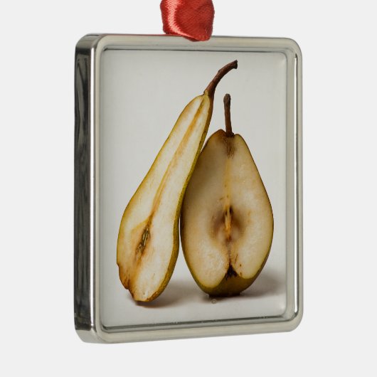 Zwei Birnenhälften - meine süße und perfekte Hälft Ornament Aus Metall (Rechts)