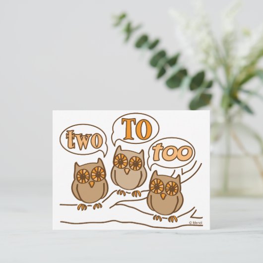 Zwei bis zu postkarte (Stehend Vorderseite)