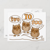 Zwei bis zu postkarte (Vorne/Hinten)