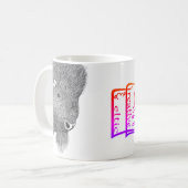 Zwei Bison mit kreativer Logo-Tasse Kaffeetasse (Vorderseite Links)