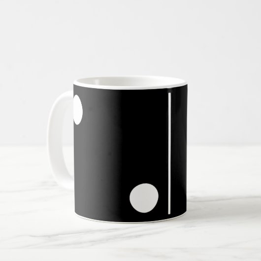 Zwei Black Domino-Tasse Kaffeetasse (Vorderseite Links)