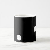 Zwei Black Domino-Tasse Kaffeetasse (Mittel)