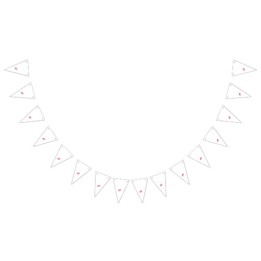 Zwei Blätter mit einem aufwändigen rot-weißen Pat Wimpelkette (Alle)