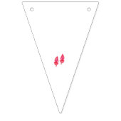 Zwei Blätter mit einem aufwändigen rot-weißen Pat Wimpelkette (Dritte Fahne)