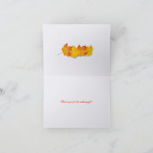 Zwei Blätter - Silver Dankeschön an die Message Ca Dankeskarte (Innenseite)