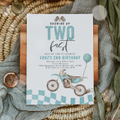 Zwei blaue Bike-Bike-Junge zum Geburtstag wachsen Einladung