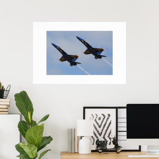 Zwei blaue Engel Poster (Heimbüro)