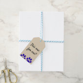 Zwei blaue Farbdrucke Geschenkanhänger (Mit Garn)