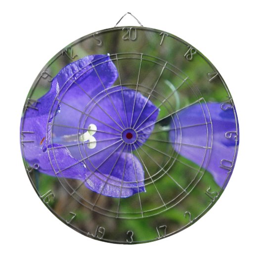 Zwei blaue Glockenblumen Dartscheibe (vorne)