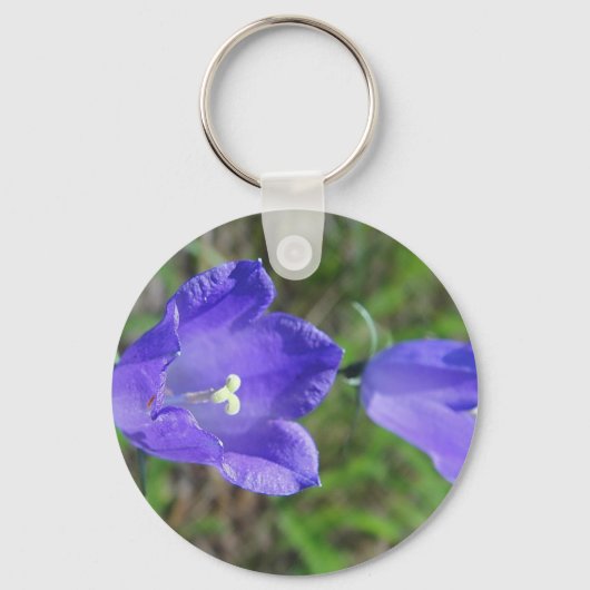 Zwei blaue Glockenblumen Schlüsselanhänger (Vorderseite)