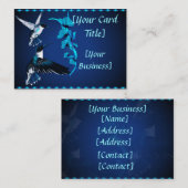 Zwei blaue Kolibri-Visitenkarte Visitenkarte (Vorne/Hinten)