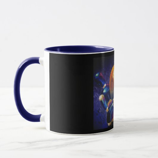 Zwei blaue Männer Tasse (Links)