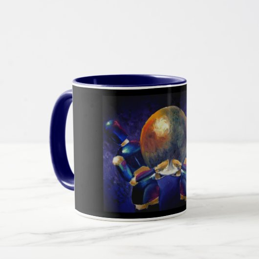 Zwei blaue Männer Tasse (Vorderseite Links)
