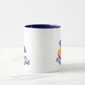 Zwei blaue Palmen Kaffeetasse (Zentrum)