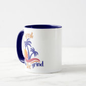 Zwei blaue Palmen Kaffeetasse (Vorderseite Links)