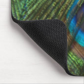Zwei blaue Pfauenfeathers Mousepad (Ecke)
