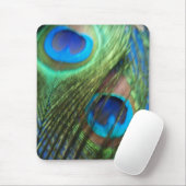 Zwei blaue Pfauenfeathers Mousepad (Mit Mouse)