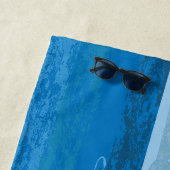 Zwei blaue Pinguine fischen Strandtuch (Beispiel)