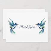 Zwei Blaue Vögel Dankeskarte (Vorne/Hinten)