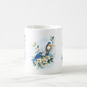 Zwei Blaue Vögel Kaffeetasse (Mittel)