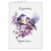 Zwei Blaue Vögel Lieben Hochzeit