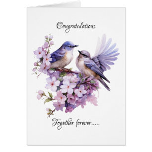 Zwei Blaue Vögel Lieben Hochzeit
