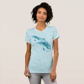 Zwei blauer Delphin-T - Shirt (Vorne ganz)