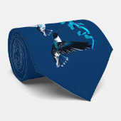 Zwei blauer Kolibri-Transport Krawatte (Gerollt)