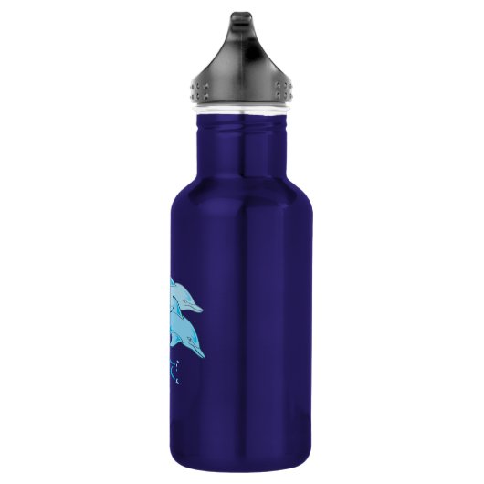 Zwei blaues Bottlenose-Delphin-Herausspringen des Trinkflasche (Rechts)