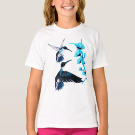 Zwei Blaues Hummingbirds-Shirt T-Shirt